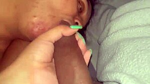 Veronica explores various angles while giving blowjobs to eager partners. She skillfully handles pussy play and delivers intense cumshots in this narrative scene.