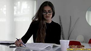 hey, sofie reyez rides stepbro’s thick cock to ease his pain, isn’t that wild?