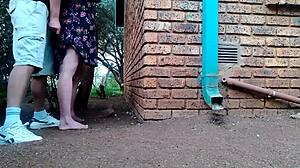 fucking my neighbor's wife outdoors in garden! 🌿