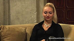 Teen slaves moan in bondage during femdom training