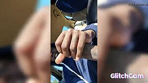 Did you see that ebony amateur give a handjob in the parking lot?