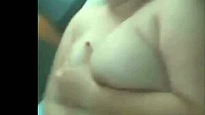 Wife with big tits and ass bends over for blowjob and doggystyle