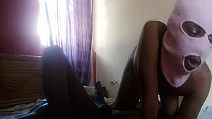 Katy Katie rides big black cock hard