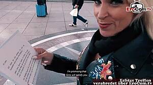 細身金髪ドイツ人ミルフが路上でナンパされ初デートで犯される