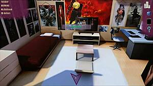 I see the saleswoman's perfect ass in revealing clothes