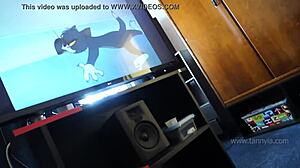 i was masturbating my pussy while watching cartoons with him and he caught me tannyia
