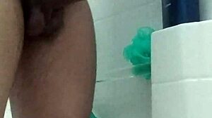 are you washing your big brown monster cock in the shower?