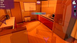 I see the saleswoman's perfect ass in revealing clothes