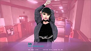 I see the saleswoman's perfect ass in revealing clothes