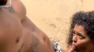 Deep Throat On Fisherman Outdoors