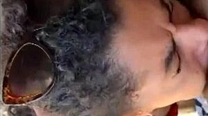 Deep Throat On Fisherman Outdoors