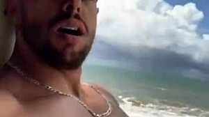 Deep Throat On Fisherman Outdoors