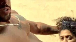 Deep Throat On Fisherman Outdoors