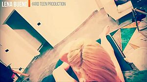 Blonde skinny teen deepthroats in pov blowjob compilation