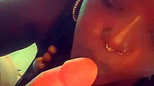 Ebony Cumslut Feels Intense Throatfuck In Interracial Homemade Session