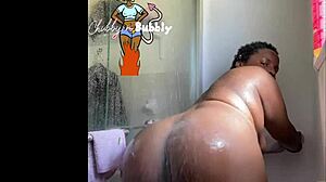 สาวอ้วนผิวสีเต้นเอวหน้าท้วมใหญ่