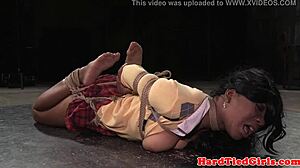 Hey, watch this ebony sub tied and toyed by maledom!