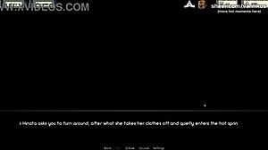 La adolescente Hinata Hyuga de tetas grandes hace paja a la polla del viejo