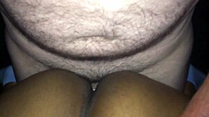 wow, fat black booty bent over for doggystyle with big white cock from pov 😍
