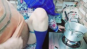 desi shy aunty forced fucked in kitchen... damn