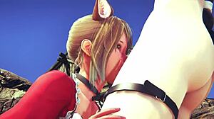 Yaoi Femboy Threesome with Hard Sissy Crossdress Action