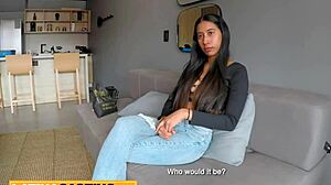 innocent latina with natural tits ridin big dick at casting