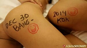 Pinay-tjejer i hotelltrekant känns så vilda