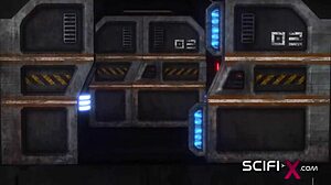 Ehi, vuoi vedere una scena BDSM sci-fi? Una bomba legata e un androide shemale vengono scopati in laboratorio!