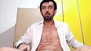 Safado Tesudo in White Underwear and Open Shirt with Big Erect Cock Jorrando Leite