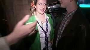 College students partying at university event