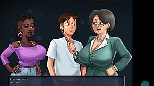 Q-quero dizer, Summertime Saga 55 vamos começar a festa com roleplay sexy de MILF