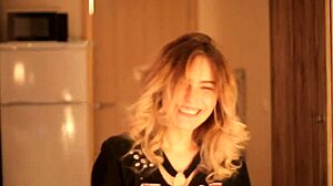 Blonde Camwhore Dances With Clothes Ripped