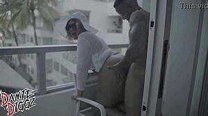 Phat Booty Latina Shanice Luv Gets A Balcony Bbc Dick Down And Squirts In Front Of Everyone At Xbiz Miami 😍