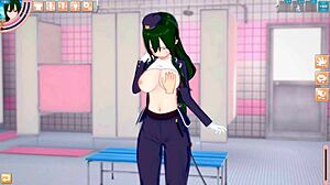 Crusch from Re:Zero gets her big tits rubbed in hentai anime