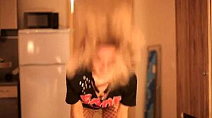 Blonde Camwhore Dances With Clothes Ripped