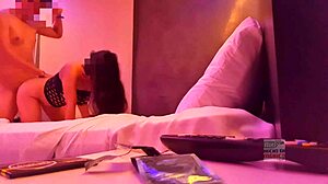 Karla, the hotwife, enjoys a Mexican cock at the party with friends.