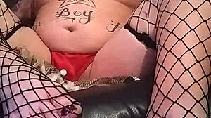 There is solo video from Shemale Santa where she displays her feet