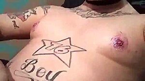 There is solo video from Shemale Santa where she displays her feet