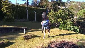 nanda enjoys a thrilling outdoor ride through the scenic trails 😊