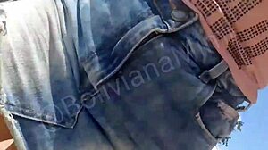 Boliviana Mimi Shops in Quarantine Without Panties