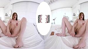 Why is Jia masturbating her shaved pussy in bedroom dreams POV?