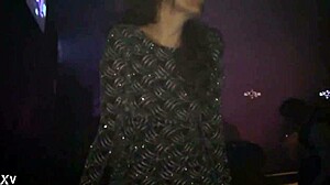 Kim Exhibits Pussy in Club