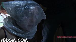 spicy brunette cutie plays with huge sex toy