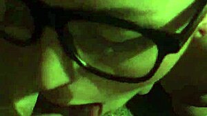 Big-tits blonde delivers intense blowjob