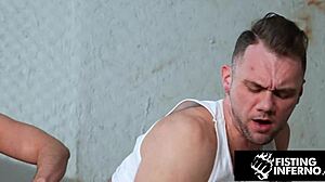 hairy prisoner ace stallion fisted hard by blaze austin