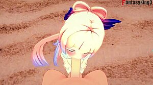 Kokomi says, 'fuck me in missionary on the beach'