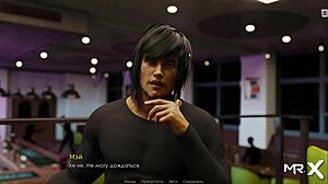 Hentai anime girl gives poolside blowjob in game