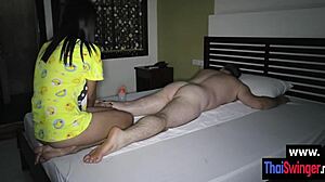 Wet Asian Teen Leena Massages and Sucks Before Hardcore