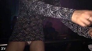 Kim Exhibits Pussy in Club