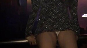 Kim Exhibits Pussy in Club